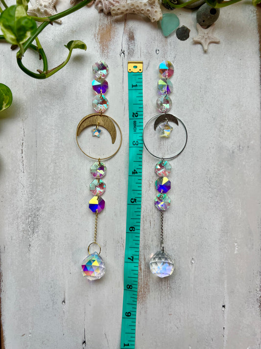 Crystal Prism Sun Catcher // Double Crescent Moon
