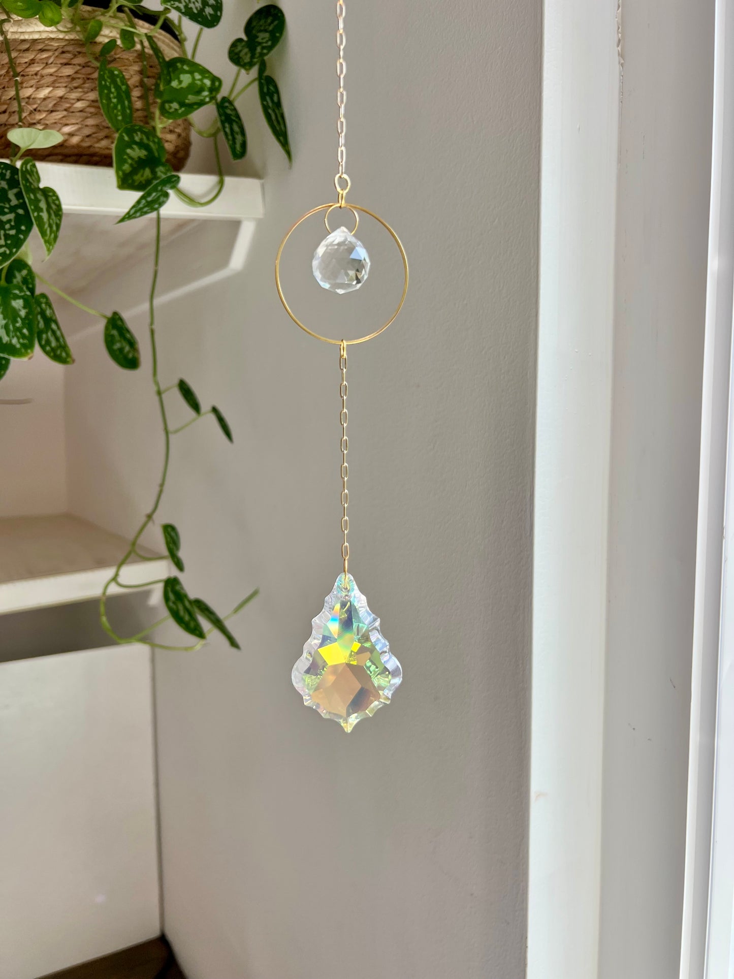 Crystal Prism Sun Catcher // Baroque Hoop