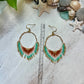 Tan & Mint Ombré Seed Bead Earrings | Limited Edition