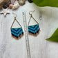 Blue Chevron Seed Bead Earrings | Limited Edition
