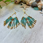 Tan & Aqua Seed Bead Earrings | Limited Edition