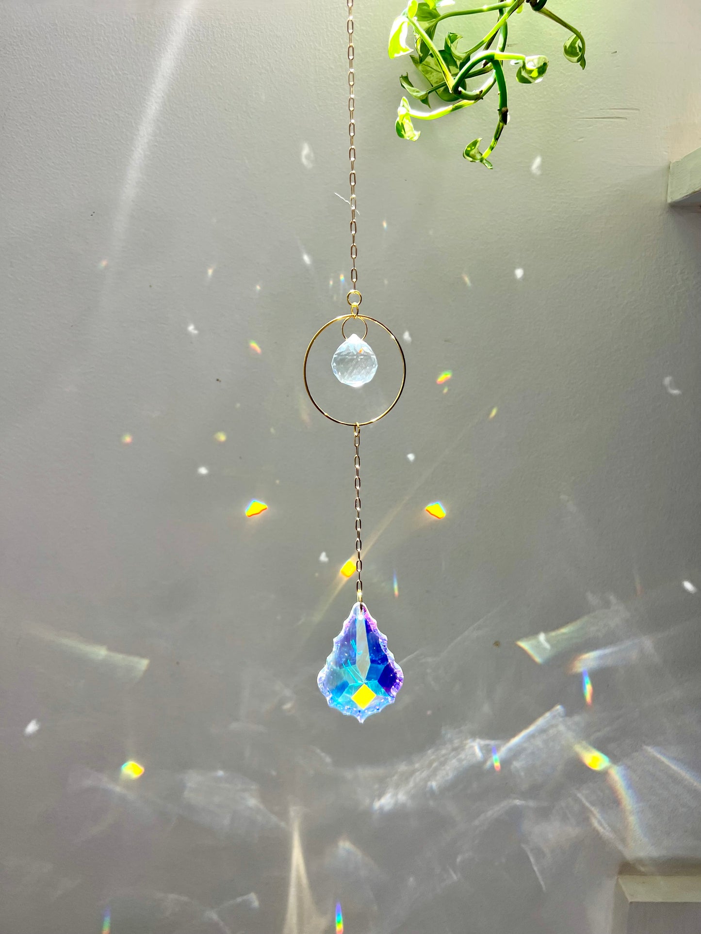 Crystal Prism Sun Catcher // Baroque Hoop