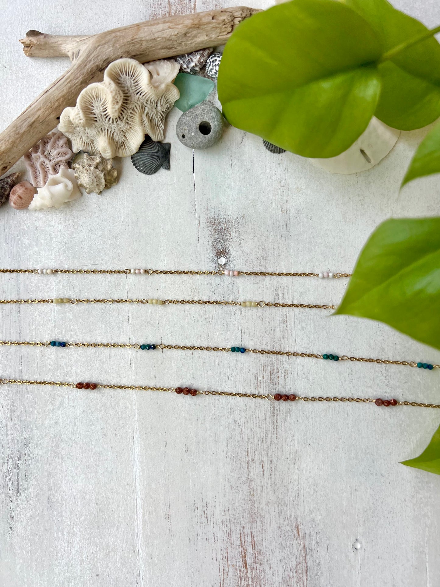 ✨NEW ✨ Gemstone Spacer bar necklace