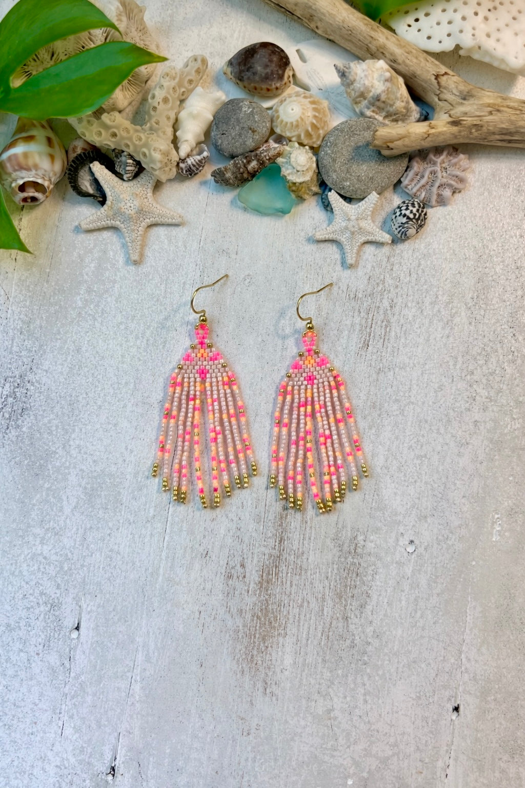 Neon Geometric Seed Bead Earrings | Limited Edition