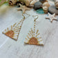 White & Gold Sun Seed Bead Earrings | Limited Edition