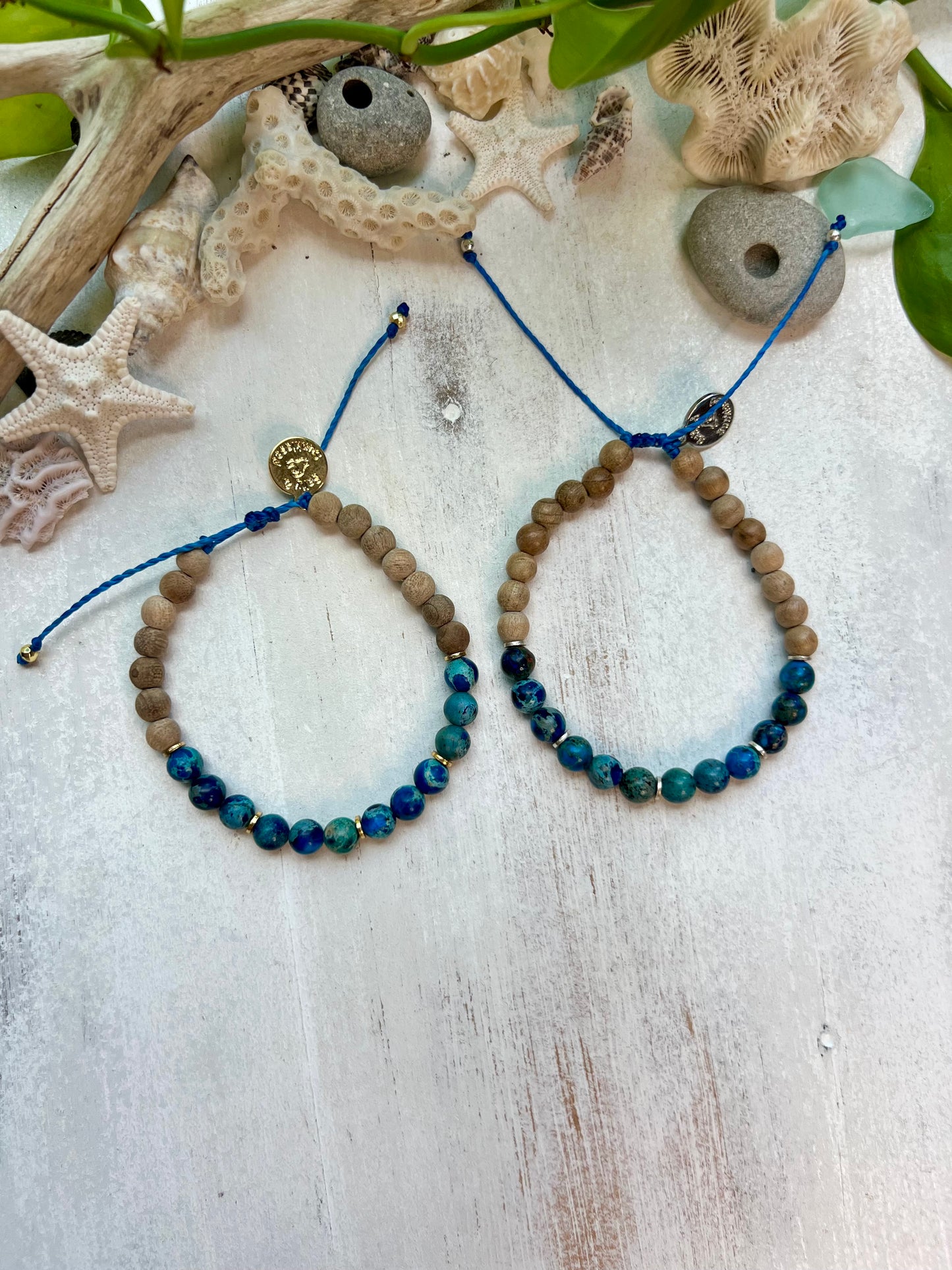 Blue Sea Sediment Jasper Diffuser Bracelet