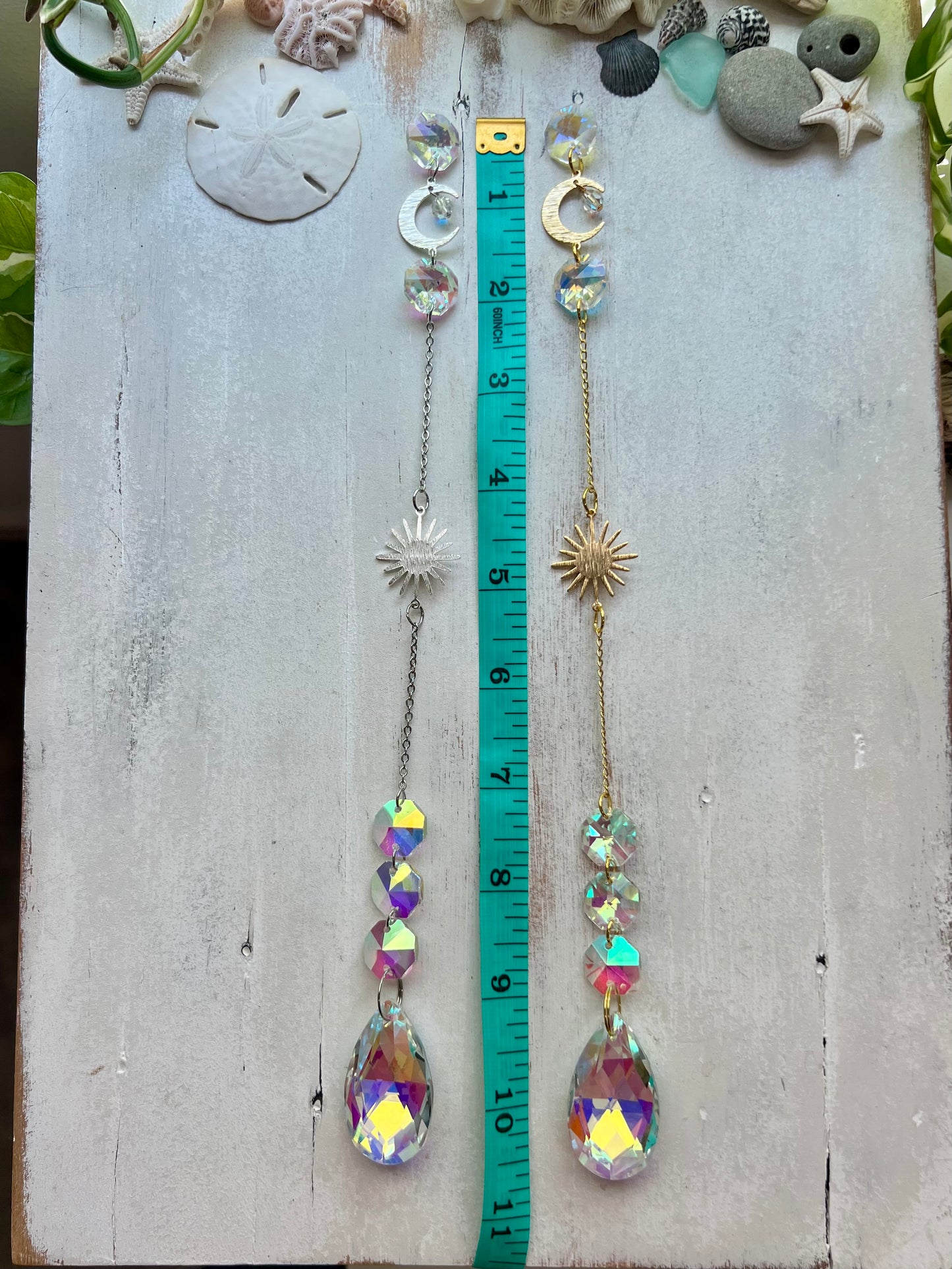 Crystal Prism Sun Catcher // Sun & Moon