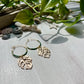 Monstera & Seed Bead Hoop Earrings