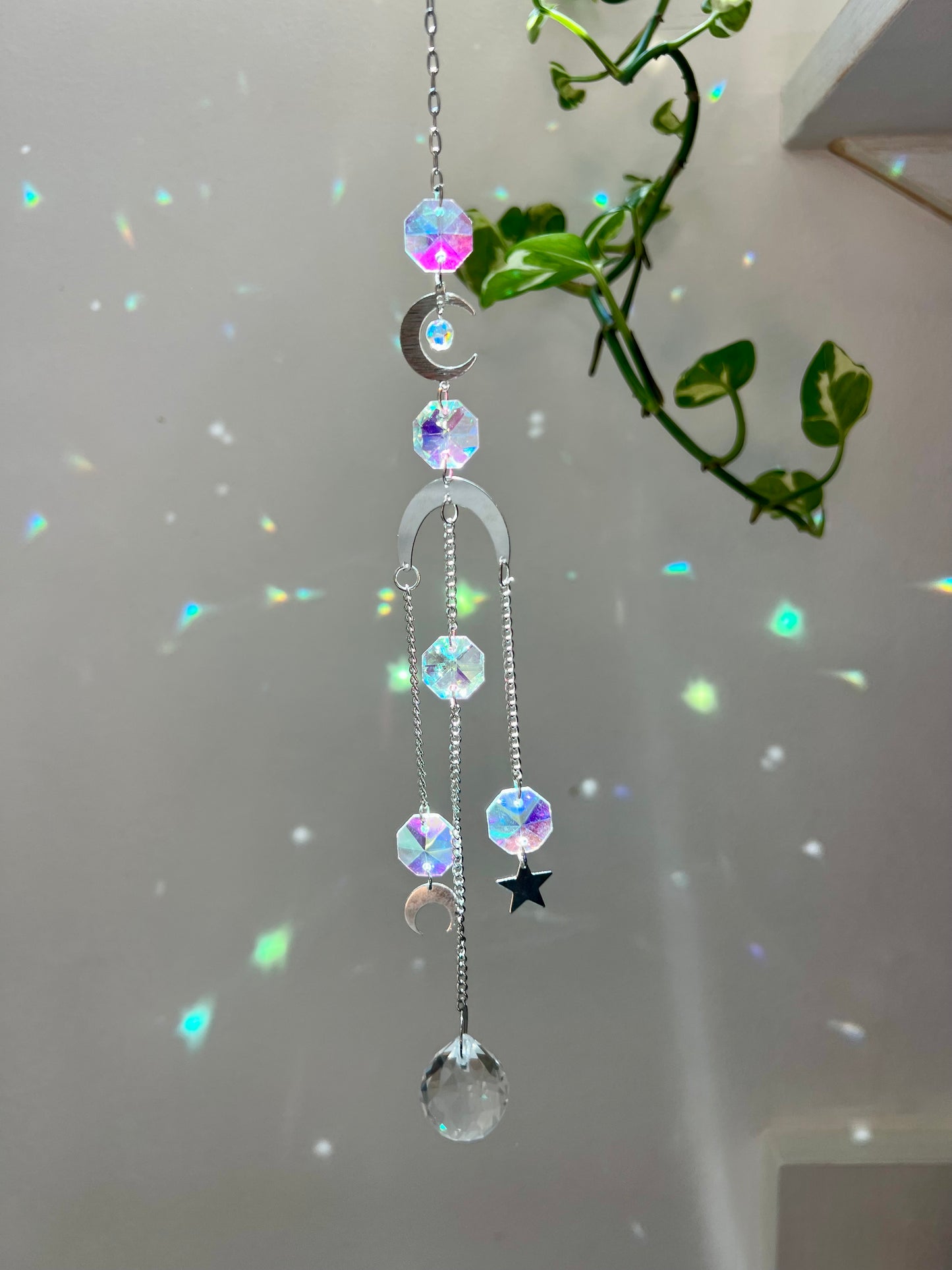 Crystal Prism Sun Catcher // Moon & Stars Arch