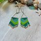 Green Abstract Seed Bead Earrings | Limited Edition