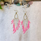 Hot Pink & White Seed Bead Earrings | Limited Edition