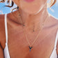 Fossilized shark tooth necklace