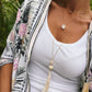 Long Boho Rattan and Sea Glass Necklace