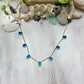Sapphire Blue Glass Teardrop necklace