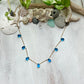Sapphire Blue Glass Teardrop necklace
