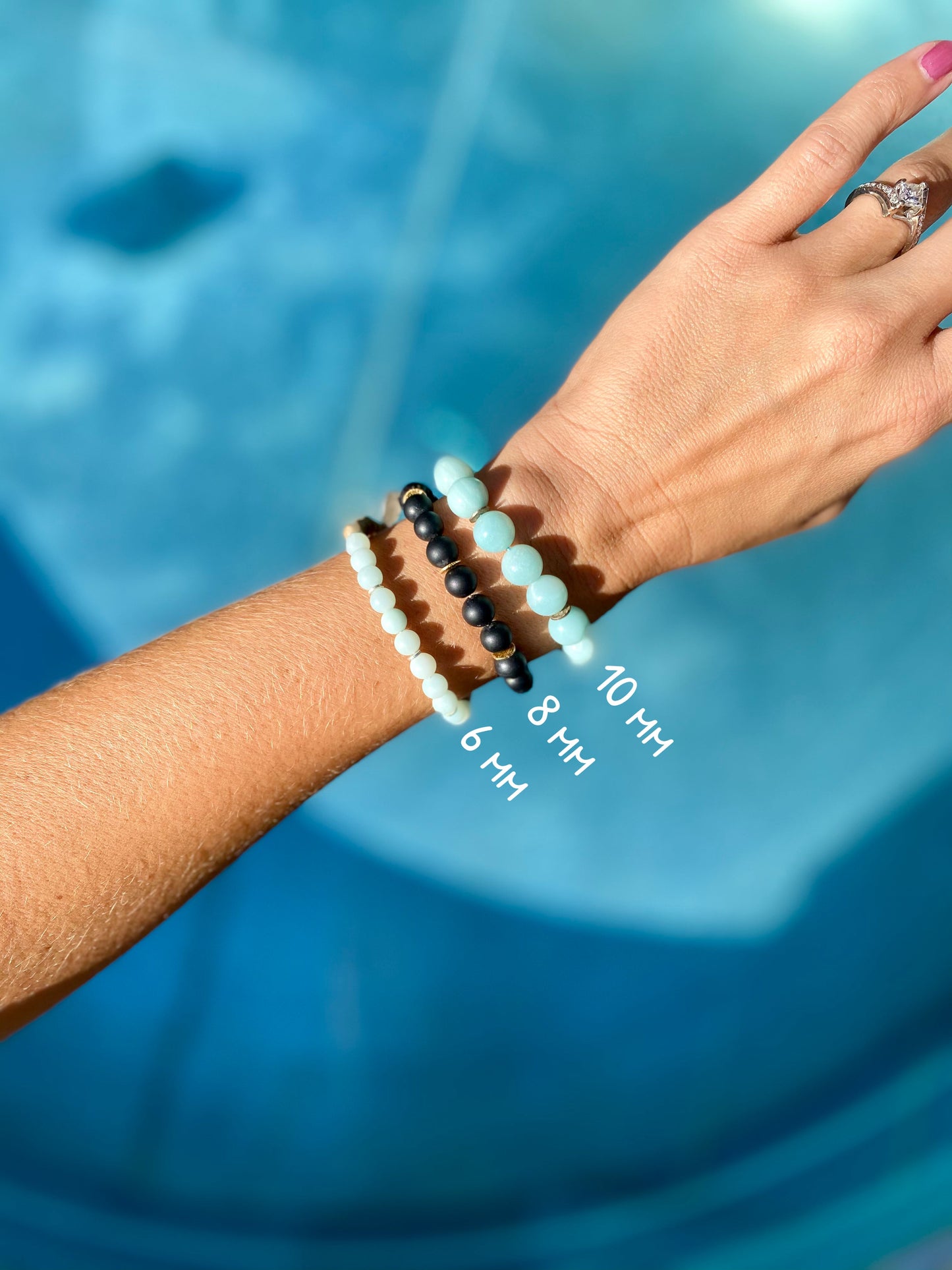 Matte Peach Jade Diffuser bracelet