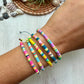 Colorful Heishi Bracelet 4mm or 6mm