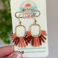 Terra Cotta & Coral Seed Bead Earrings | Limited Edition