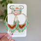 Tan & Mint Ombré Seed Bead Earrings | Limited Edition