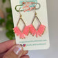 Neon Coral Seed Bead Earrings | Limited Edition