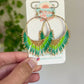 Green Ombré Seed Bead Earrings | Limited Edition