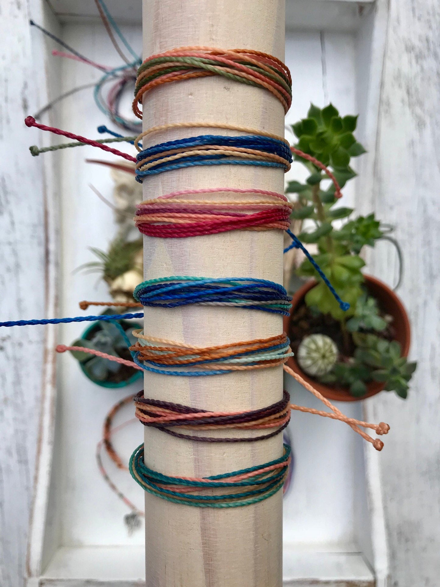 Multi Strand Waxed cord bracelet