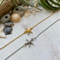 Gold or Silver Starfish necklace