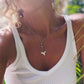 Genuine shark tooth earrings with wire wrapped Amazonite gemstones