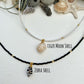 Seashell and seed bead choker