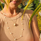 Dainty White Coral Chip necklace
