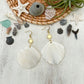 Mother of Pearl Shell & Gold Sun Earrings