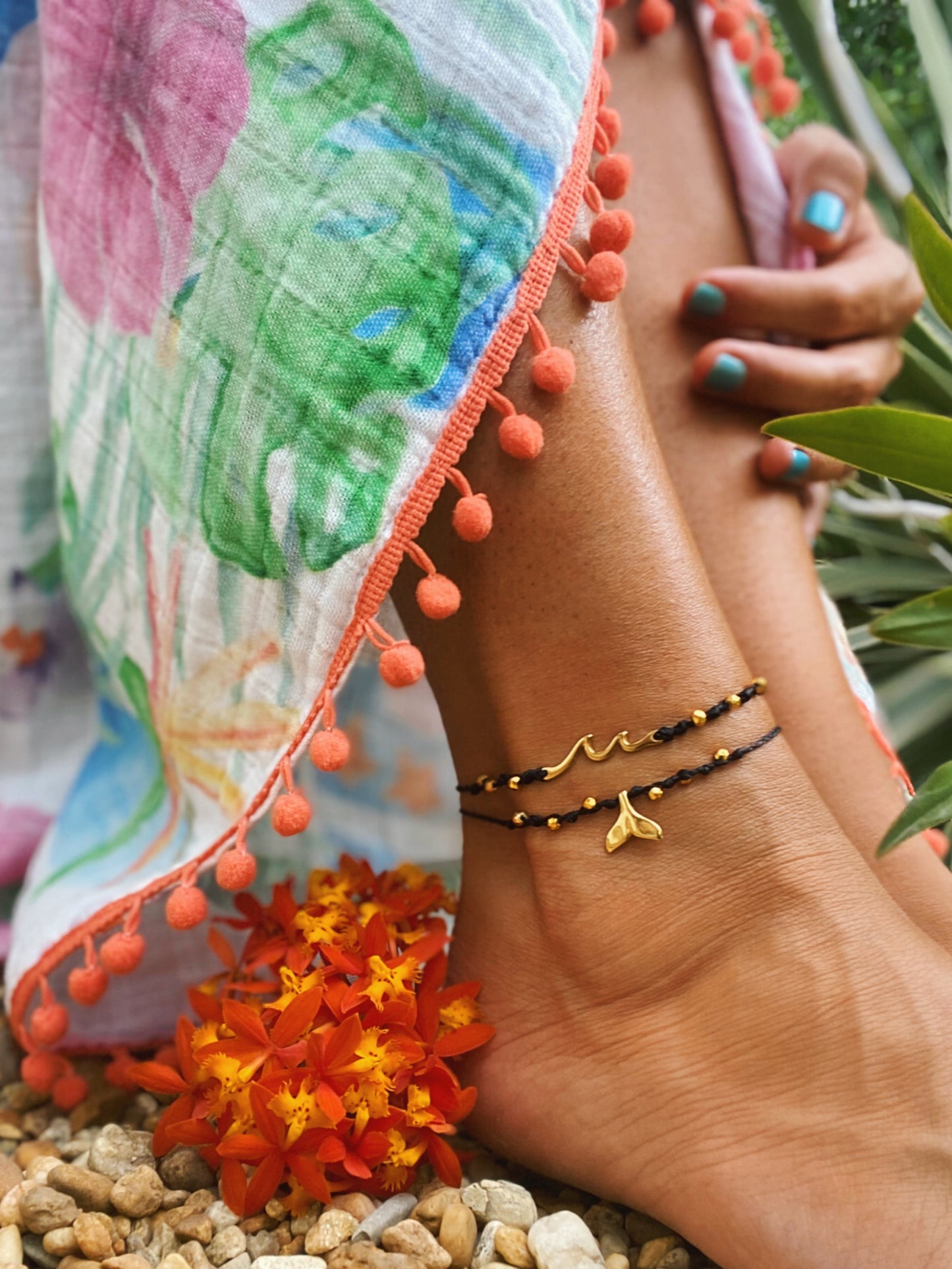 Ocean Inspired Charm Anklet