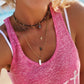 Seashell and seed bead choker