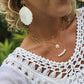 Mother of Pearl Shell & Gold Sun Earrings
