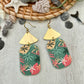 Tropical Palm Leaf Acrylic Earrings