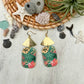 Tropical Palm Leaf Acrylic Earrings